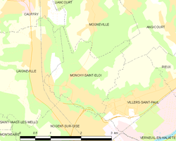 Map commune FR insee code 60409